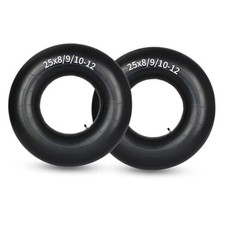 25x8/9/10-12 Butyl Inner Tubes, 2 Pack with TR6 Valve Stem, 25x8/9/10-12,TR6