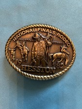 Collectible Hesston National Finals Rodeo 1982 Belt Buckle