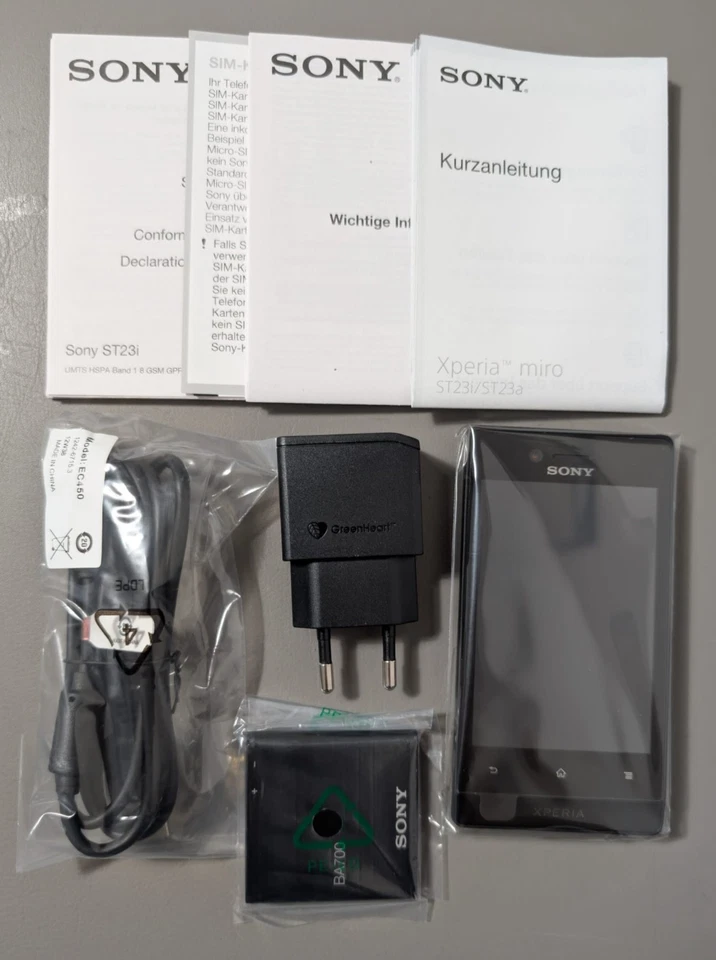 Sony Xperia miro ST23i Black/Schwarz mit OVP Unbenutzt! - Bild 2 von 4