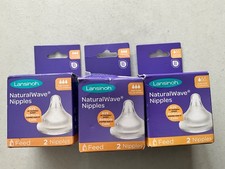 3 Boxes Lansinoh NaturalWave Baby Bottle Nipples, Astd Flow Anti-Colic- 6 Total