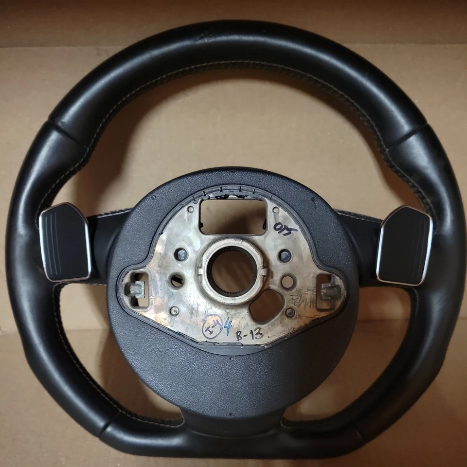 Volante inferior plano Audi S5 S4 S-Line 13-17 con palancas de cambio OEM Foto 2 de 4