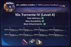 Arc Raiders 🔥 x10 Torrente IV + Best Attachments🔥 ( PS5 / Xbox / PC )