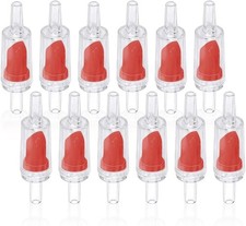 Fish Tank Air Pump Check Valve 12PCS One Way Non Return for 3/16 Airline Tubing