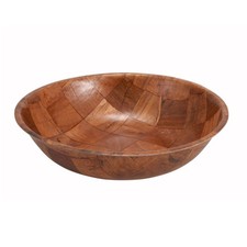 New 14 Round Winco WWB-14 Woven Dough Wood Salad Fruit Serving Bowl Restaurant