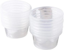 Small Gecko Food and Water Cups Plastic Feeder Cups, 200 Pack 1oz