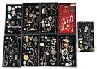 ANTIQUE ART DECO ART NOUVEAU MID CENTURY JEWELRY LOT - COSTUME SILVER GOLD FILL