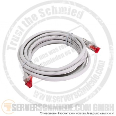 3m Cat.6a 2x RJ-45 LAN Network cable Kabel Patchkabel S/FTP grey