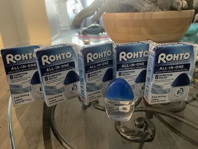 6 pc ROHTO All-in-one cooling eye drops - 8 symptom relief  0.4oz ea EXP 07/26