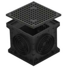 Hofablauf 400x400mm Kl.A15 KG Rohr  Straßenablauf Bodenablauf Regenablauf Dach