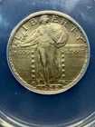 1929 25C Standing Liberty Quarter ANACS AU55- VERY Sharp Detail Gold Hint Luster