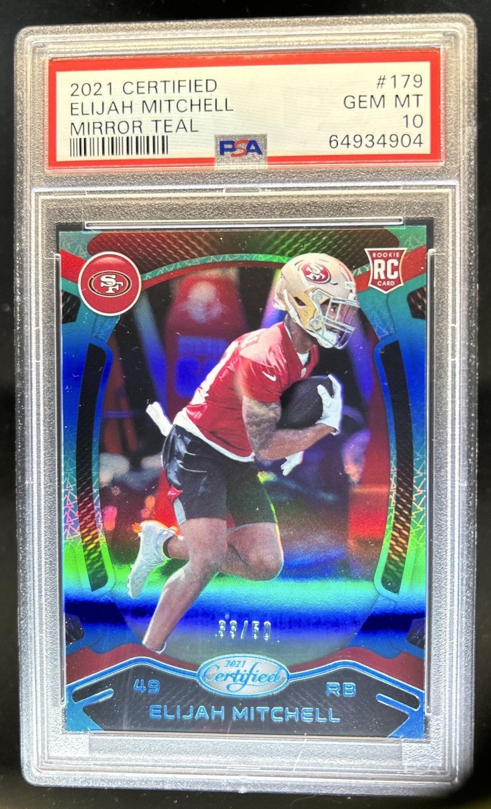 Elijah Mitchell Panini Certified #179 Mirror Teal