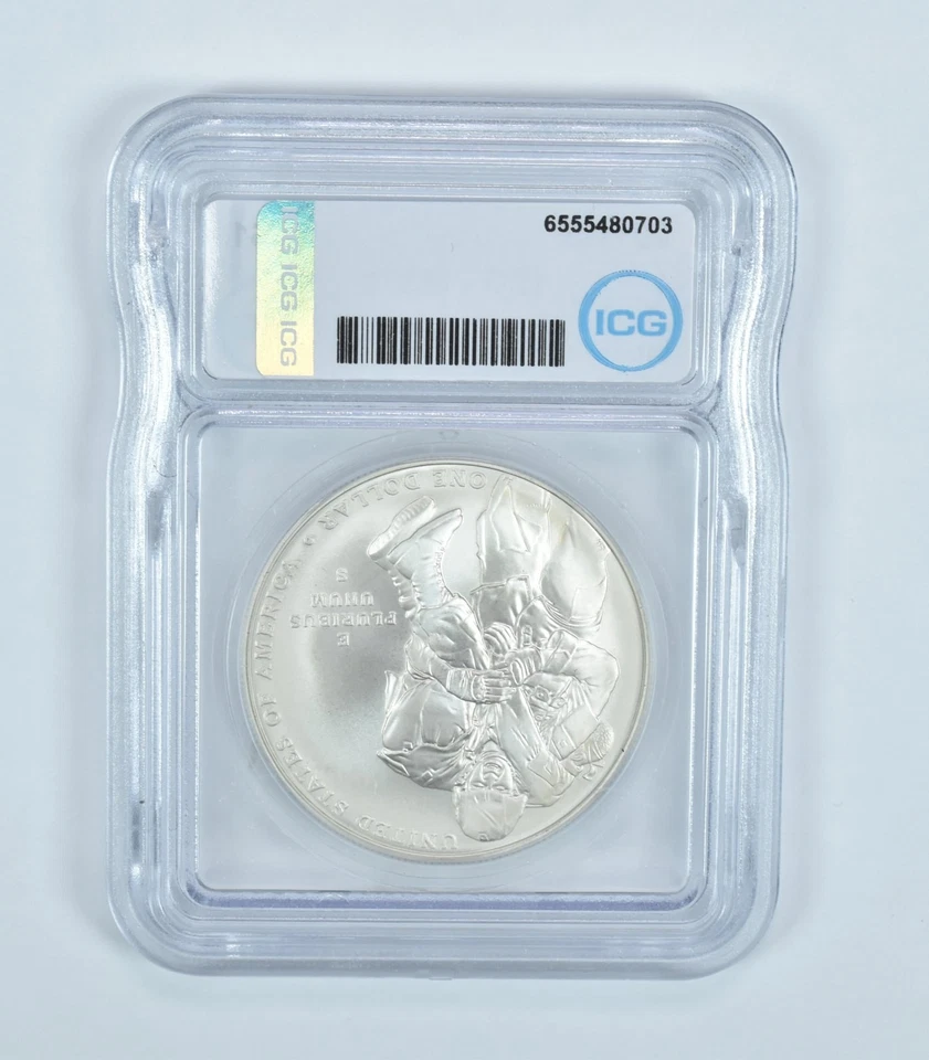 2011-S Medal Of Honor Commemorative Silver Dollar MS70 ICG *9506 - Image 2 of 4