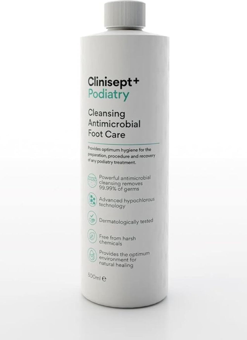 Clinisept+ Podiatry Foot Hygiene Solution - pH Neutral, Alcohol-Free - 500ml