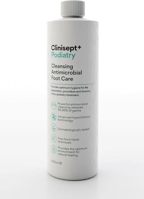 Clinisept+ Podiatry Foot Hygiene Solution - pH Neutral, Alcohol-Free - 500ml