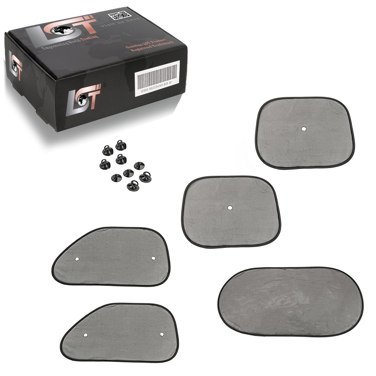 5-Piece Sun Protection Transparent Front Rear Shade For KIA