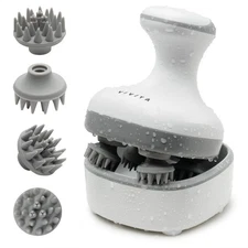 Electric Scalp Massager, Portable Rechargeable Head Massager with 8 Removable