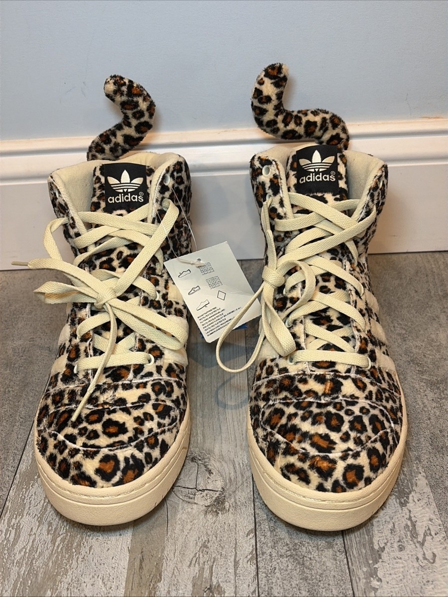 Size 12 - Adidas Jeremy Scott Leopard Tail Sandstorm for sale