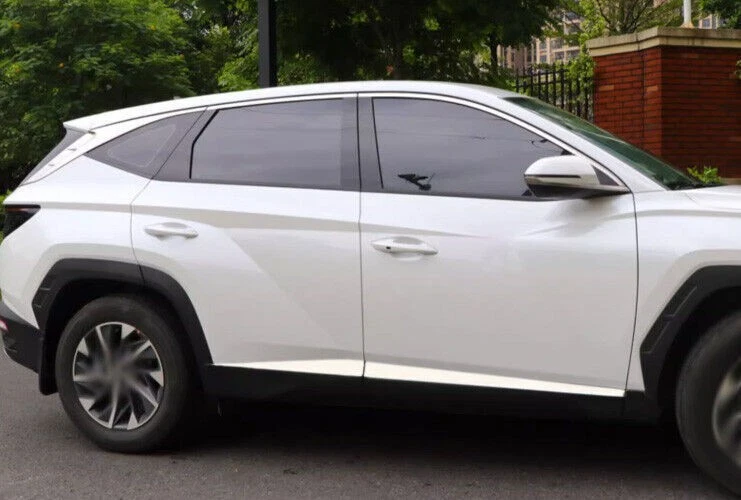 For Hyundai Tucson 2022-2024 Titanium Chrome Door Body Side Molding Cover Trim - Image 4 of 4