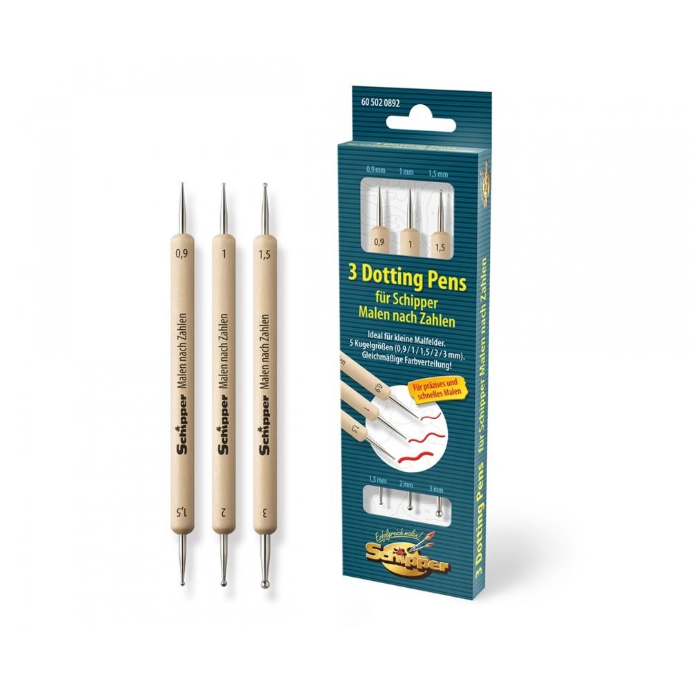 Schipper 3 Dotting Pen doppelseitig 5 Kugelgren fr Schipper Malen nach Zahlen 2690₽