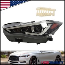 For 2017-2022 Infiniti Q60 LED DRL w/ AFS Projector Headlight Left Driver Side