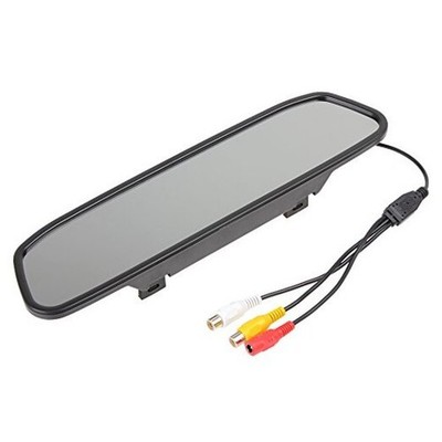 4.3'' TFT Color LCD Screen 2 Video Input Car Rear View Mirror Monitor Vehicle 
