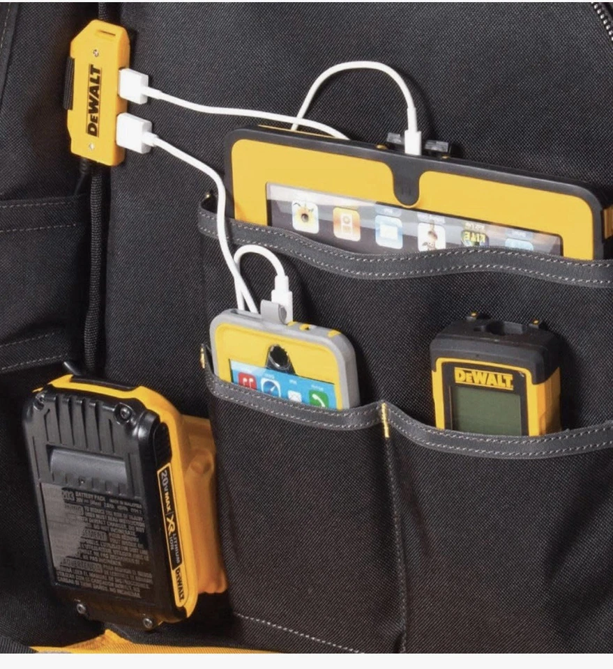 Dewalt USB Charging Tool Backpack – Durable Heavy Duty Tool Bag With USB Port - Image 2 of 4