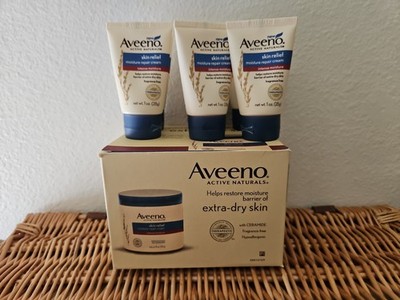 AVEENO Skin Relief Therapy Repairing Cream Travel Size Triple Oat  X6, Tubes