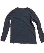 US Polo Assn. Men's Navy Knit Long Sleeve Top M Cotton Polyester Logo