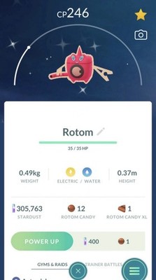 Shiny   Wash Rotom - Pokemon Go