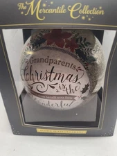 Demdaco Blown Glass Ornament 4 in Grandparents Christmas The Mercantile Collect