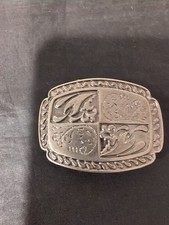 Belt Buckle Silver on Silver Western/Cowboy Vintage
