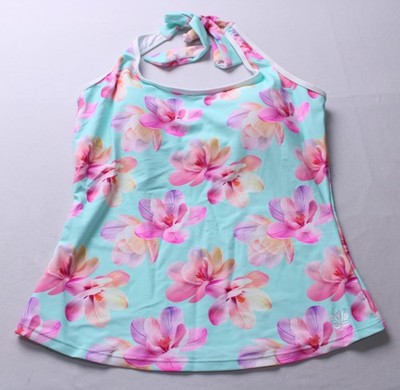 Hapari Women's UPF 50+ Petunia Pop Sport Tankini Top AP2 Blue Multi Size: XL NWT