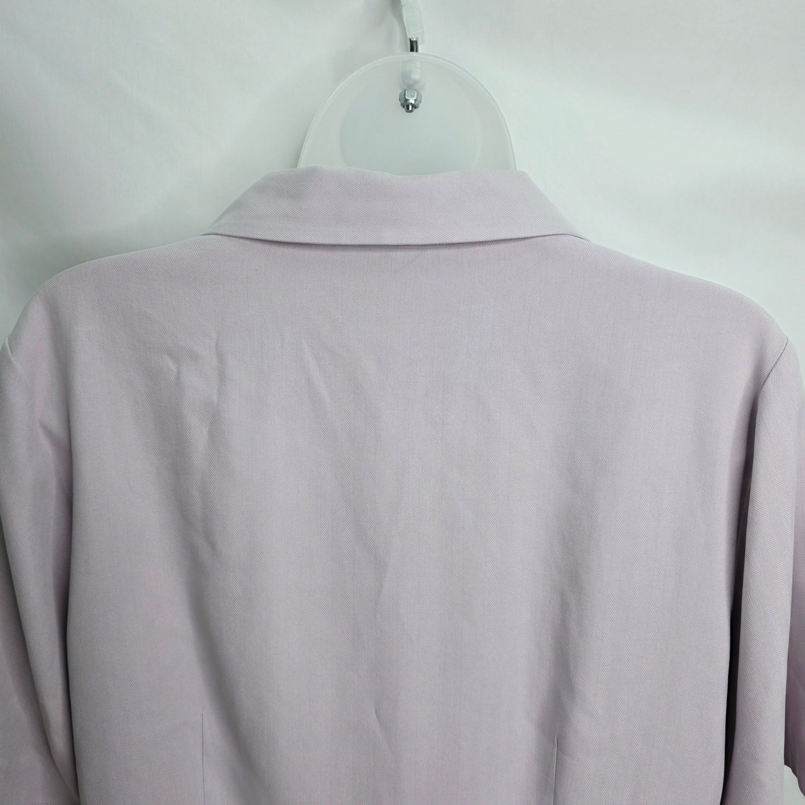 Pendleton Lavender Button Front Short Sleeve Silk… - image 11