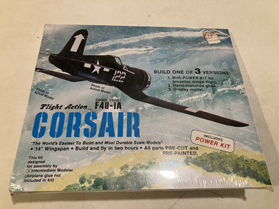 Flight Action F4U-1A Corsair  Mail A Plane by Godlewski 1977 14'' wingspan MIB