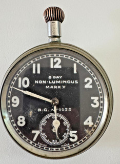 WWI RFC RAF Mk V Cockpit Watch 8 Day Non Luminous Birch & Gaydon Octava Military
