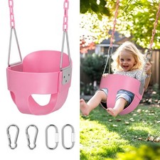 High Back Full Bucket, Toddler Swing with Coated Chains  Triangle Dip Pinch ...