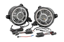 Rough Country 9" DRL LED Halo Headlights for Jeep JL/JLU/Gladiator - RCH5300