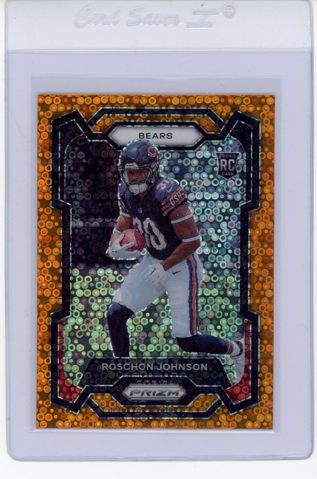 Roschon Johnson 2023 Panini Prizm #314 Orange Disco Rookie RC Chicago Bears