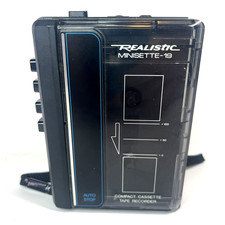 Vintage Realistic Minisette-19 Cassette Player Model 14-1054A