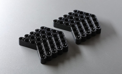 LEGO Technic: 10x Liftarm Modified Bent 4 x 4, schwarz