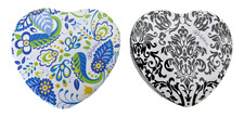 Two Brighton Metal Tin Heart Shaped Jewelry Box Tin Gift Box