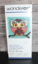 WonderArt Latch Hook Kit Hoot Hoot Owl 12 x 12 Square New in Package Complete