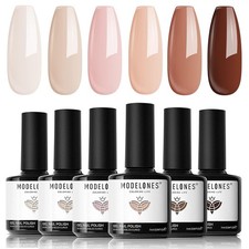 6 Farben Gel Nagellack Set 7ml UV/LED Glänze...