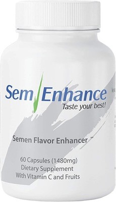 SemEnhance Taste Your Best Semen Flavor Enhancer Pills 60 Capsules with fruit