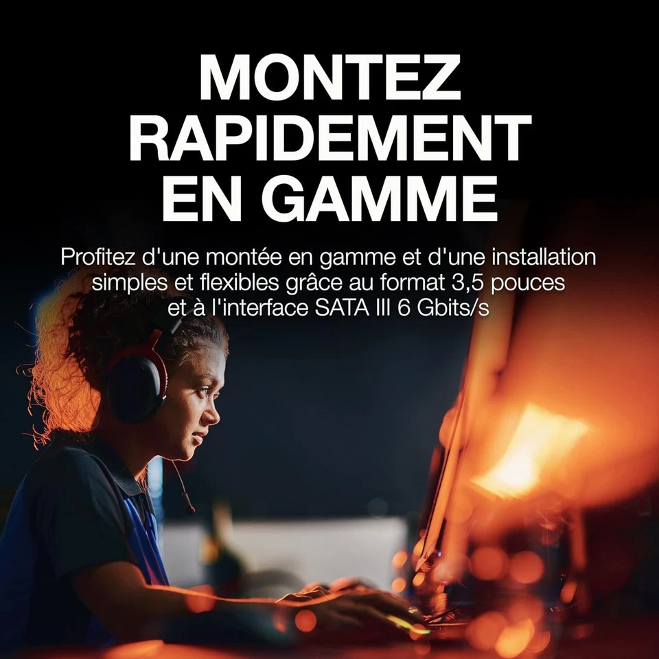 Seagate FireCuda HDD 8TB, Internal Hard Drive, CMR 3.5in SATA 6Gb/s 7200RPM, new - Immagine 2 di 4