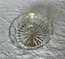 Vintage German Lead Crystal Bowl Authentic Genuine Lead Crystal Stickers
