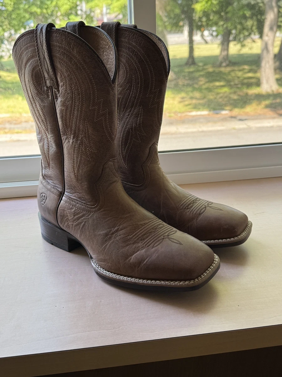 ARIAT MEN\'S SPORT POWDER BROWN PUNCHY TOE COWBOY BOOTS 8.5D New ARIAT Boots Men main image 4