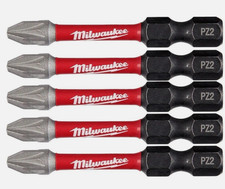 Milwaukee Pz2 pozi impact driver Bits 50mm 5pcs Shockwave fits Makita dewalt