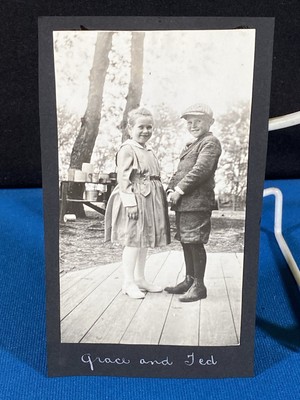 Well Dressed Boy & Girl Creston Iowa Antique 1910's Photo Lt#50