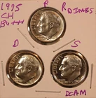 1975 P D S Roosevelt Dimes CHOICE BU! (3 COINS) 7518